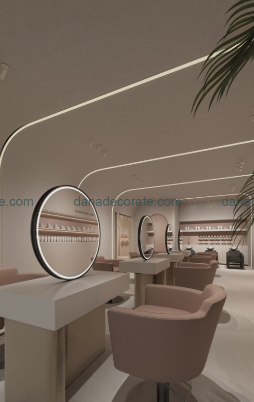 Thiết kế thi công nội thất cửa hàng tóc, nail, makeup tại Đà Nẵng