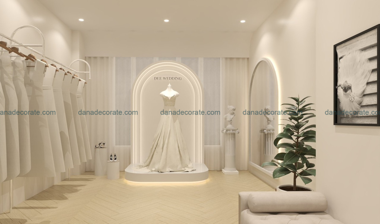 Thiết kế thi công nội thất stuio áo cưới phong cách hiện đại sang trọng tại Đà Nẵng