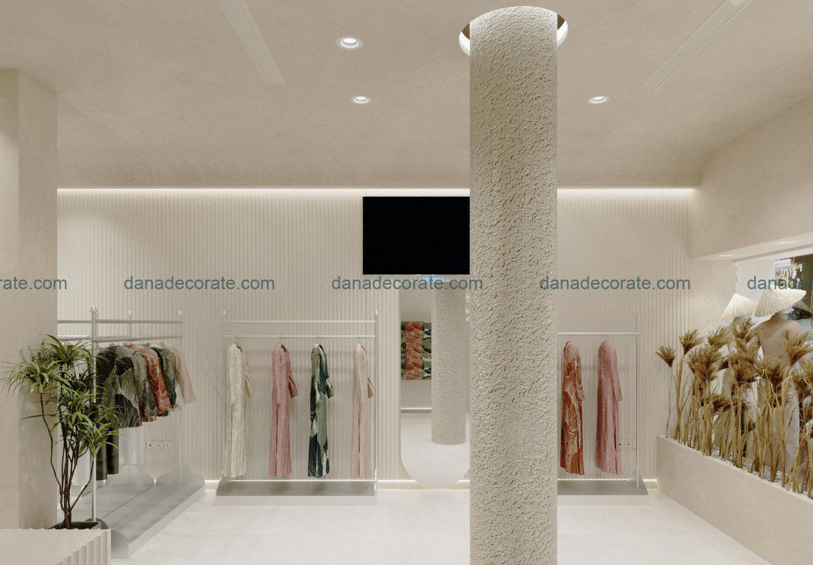 Thiết kế thi công nội thất shop áo dài truyền thống phong cách kết hợp hiện đại và tân cổ