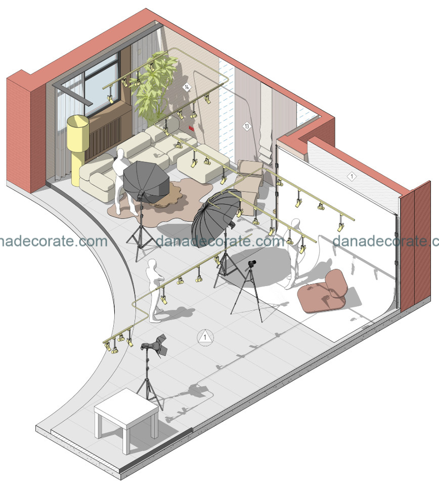 Thiết kế thi công studio chụp hình cao cấp tại Đà Nẵng