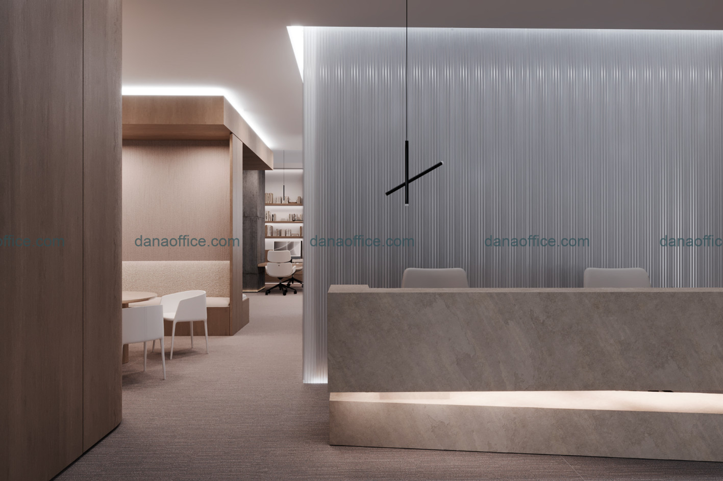 Bố trí nội thất văn phòng.