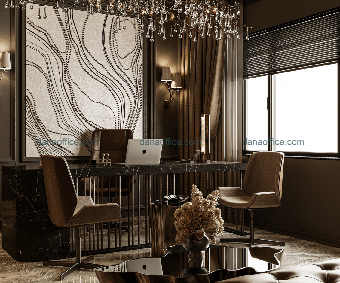 Decor văn phòng tối giản.