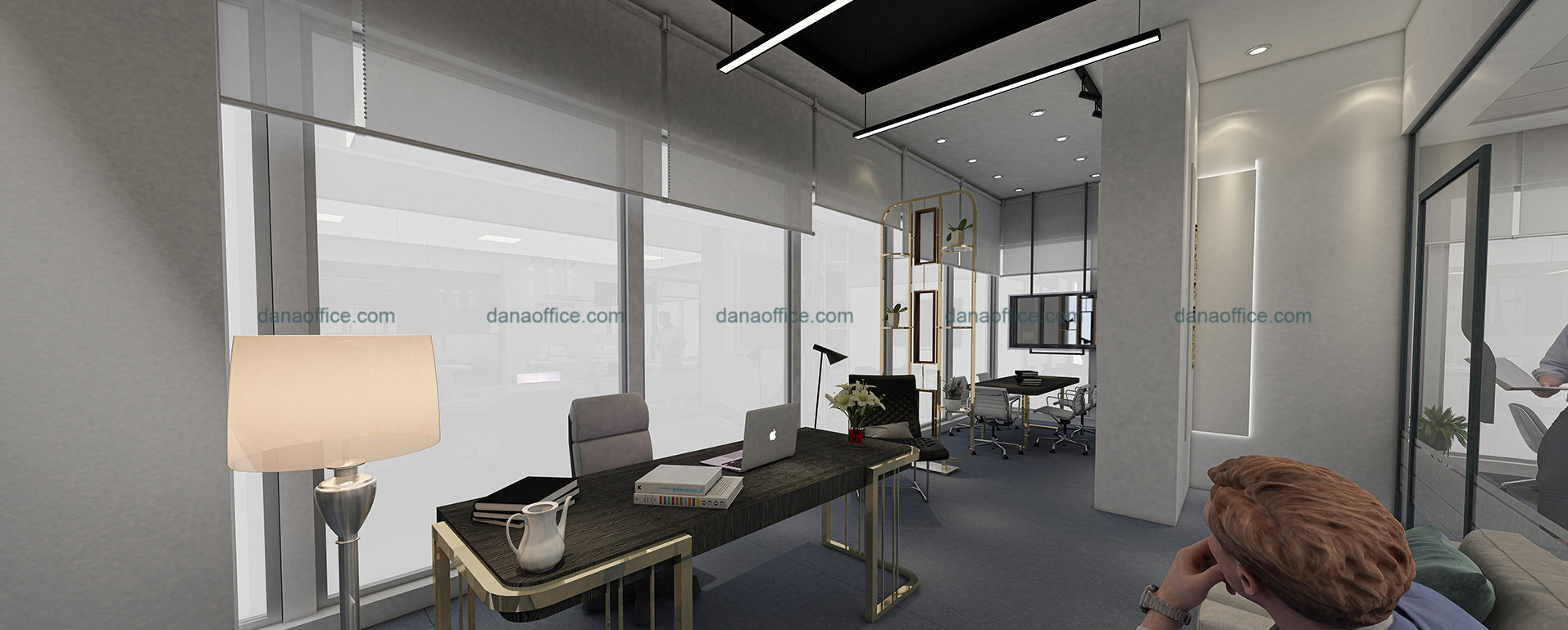 Văn phòng 300m2 hiện đại với không gian mở và ánh sáng tự nhiên