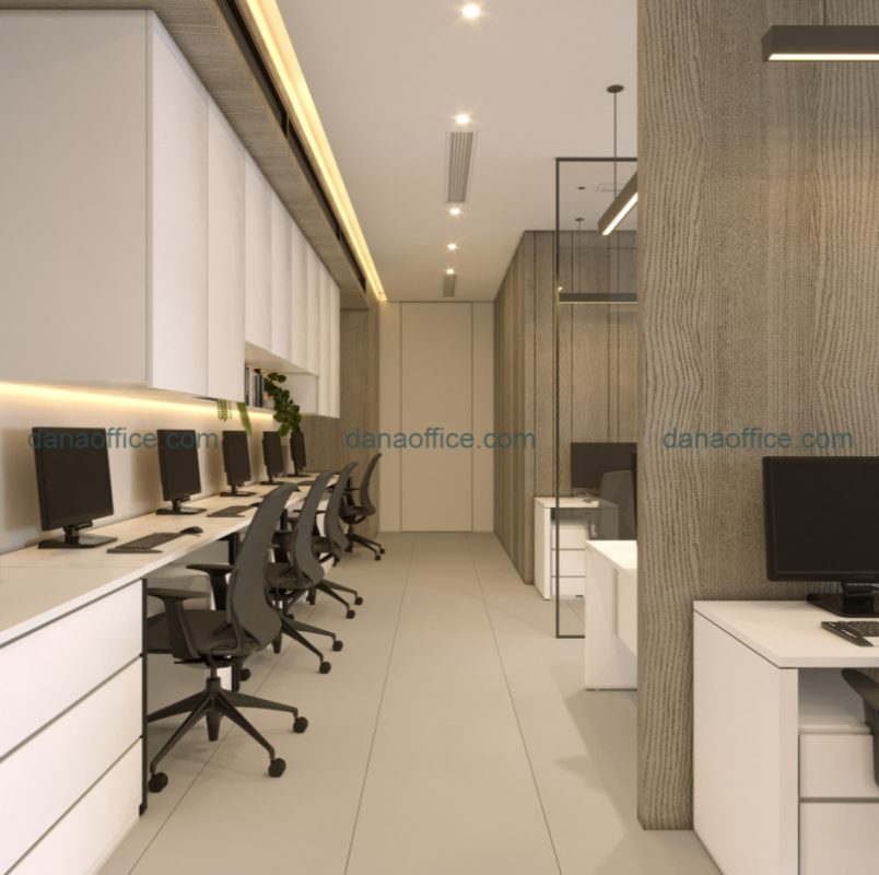Văn phòng IT sử dụng màu sắc trung tính hài hòa